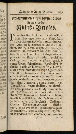 259-273, Copie eines Ablaß-Briefes