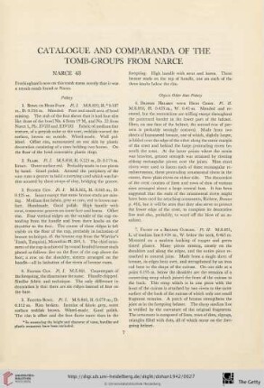 Catalogue and comparanda of the tomb-groups from Narce