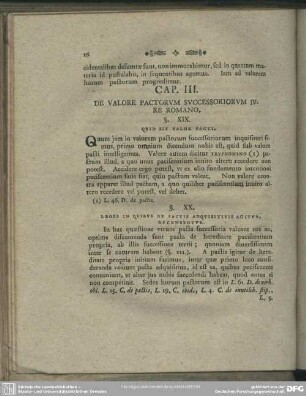 Cap. III. De Valore Pactorum Successiorum Iure Romano