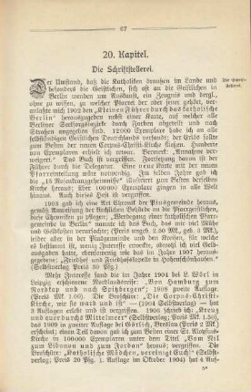 20. Kapitel. Die Schriftstellerei