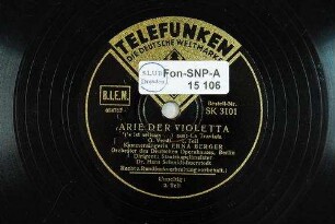 Arie der Violetta : ('s ist seltsam...) : aus: La Traviata; 1. Teil / G. Verdi