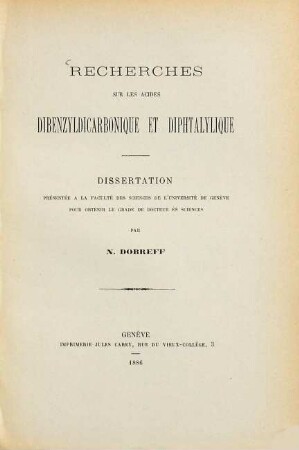 Recherches sur les acides dibenzyldicarbonique et diphtalylique