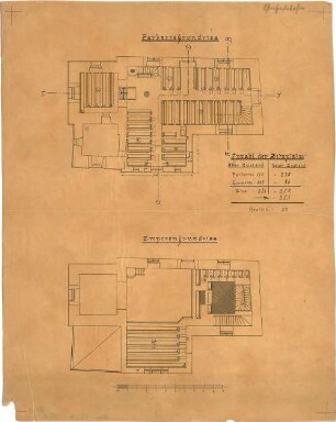 Dolmetsch, Heinrich; Greifertshofen; Ev. Pfarrkirche, Restaurierung - Grundriss EG; Emporen (Grundriss)