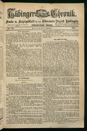 15. September (Nro. 216) - 19. September (Nro. 220)
