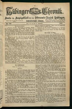15. September (Nro. 216) - 19. September (Nro. 220)