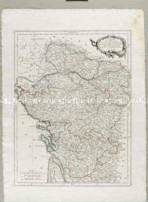 Carte des Gouverneménts d'Anjou et du Saumurois, de la Touraine, du Poitou, du Pays d'Aunis Saintonge-Angoumois