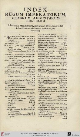 Index regum imperatorum, caesarum augustarum, consulum