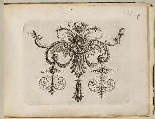 Groteskes Ornament mit Knorpelwerk, Blatt aus dem "Neuw Grotteßken Buch"