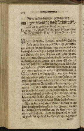 Zwey und sechszigste Betrachtung am 23sten Sontag nach Trinitatis, [...]