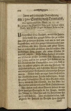 Zwey und sechszigste Betrachtung am 23sten Sontag nach Trinitatis, [...]