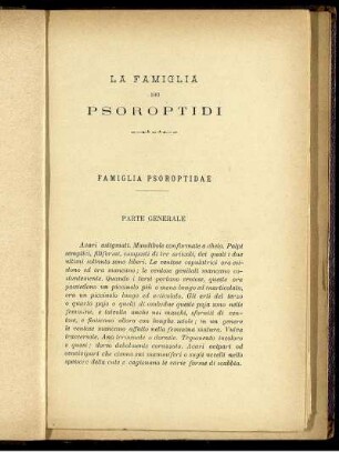 La Famiglia dei Psoroptidi