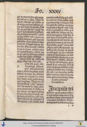 Incipiunt trigintasex excommunicationes reservate sedi apostolice.