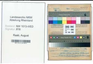 Entnazifizierung August Raab , geb. 09.12.1897 (Lehrer)