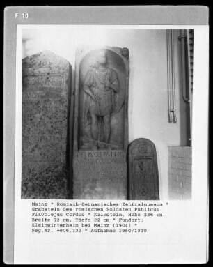 Grabstein des römischen Soldaten Publicus Flavoleius Cordus