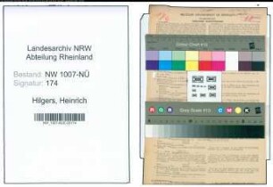 Entnazifizierung Heinrich Hilgers , geb. 26.07.1896 (Kaufm.Angestellter)
