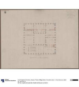 Litauen. Palais Wittgenstein. Grundriss des 2. Geschosses