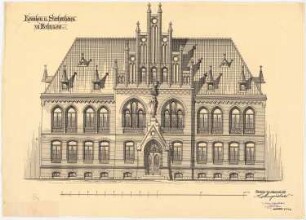 Kranken- und Siechenhaus, Brüssow Vorentwurf: Straßenansicht 1:50