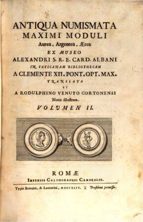 Antiqua numismata maximi moduli aurea, 2