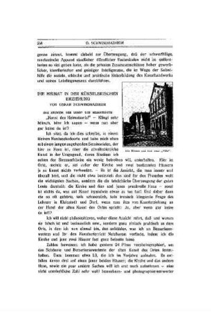 Die Heimat in der künstlerischen Erziehung