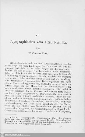 VIII. Topographisches vom alten Rochlitz