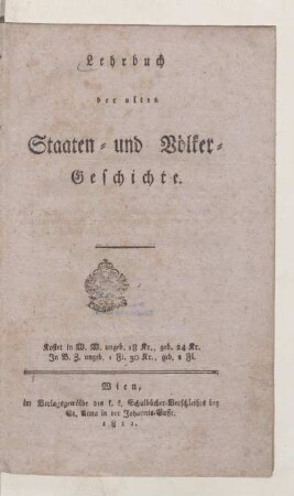 Lehrbuch der alten Staaten- und Völkergeschichte