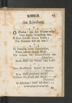 An Röschen.