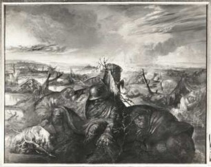 Gemälde "Flandern" (bez. 1934-1936, O. Dix; Mischtechnik auf Leinwand; 212,5 x 100 cm; Neue Nationalgalerie Berlin)