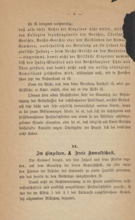 II. Im Einzelnen