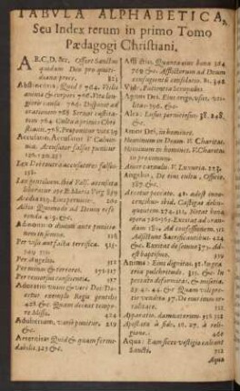 Tabula Alphabetica ...
