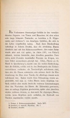 Einige Fälle von Echinococcus hepatis mit Berücksichtigung der Aetiologie und Therapie