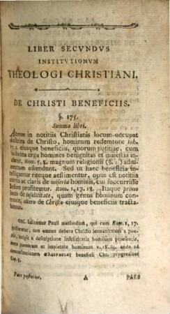 D. Jo. Christoph. Doederlein Institutio Theologi Christiani In Capitibus Religionis Theoreticis : Nostris Temporibus Accomodata. 2