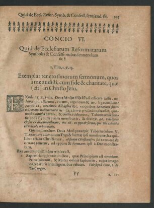 Concio VI. Quid de Ecclesiarum Reformatarum Symbolis & Confessionibus sentiendum sit?