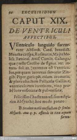 Caput XIX. De Ventriculi Affectibus
