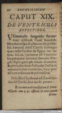 Caput XIX. De Ventriculi Affectibus