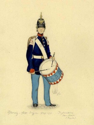 Uniformbild, Tambour der Infanterie der Schleswig-Holsteinischen Armee
