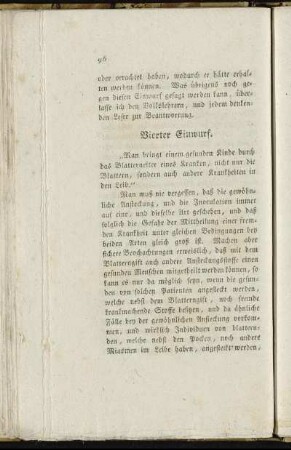 Vierter Einwurf.
