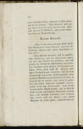 Vierter Einwurf.