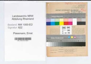 Entnazifizierung Ernst Plassmann, geb. 07.04.1890 (Finanzbeamter)