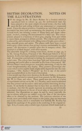 16: British decoration : notes on the illustrations