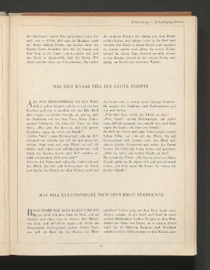 Wie Till Eulenspiegel sich sein Brot verdiente