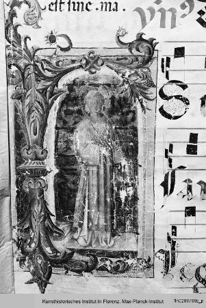 Antiphonar : Initiale I (Iste sanctus), darin der heilige Laurentius