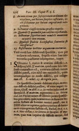 276-287, Sectio III. Solvuntur I. mutuo & unanimi dissensu c. ....