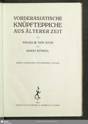 Vorderasiatische Knüpfteppiche aus älterer Zeit