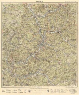 Wanderkarte "Siegen". Karte des Sauerländischen Gebirgsverein (Sonderdruck für den SGV) Blatt 12