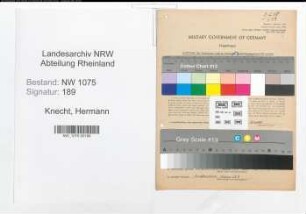 Entnazifizierung Hermann Knecht , geb. 06.12.1889 (Reichsbahnrat)