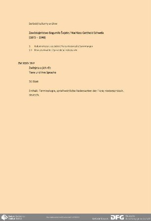 Tiere und ihre Sprache