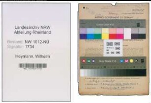 Entnazifizierung Wilhelm Heymann , geb. 17.02.1907 (Arbeiter)