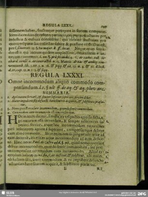 Regula LXXXI. Omne incommodum aliquo commodo compensandum