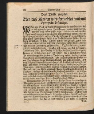 Das Dritte Capitel. Eben diese Matery wird fortgesetzet, und mit Exempeln bestättiget.