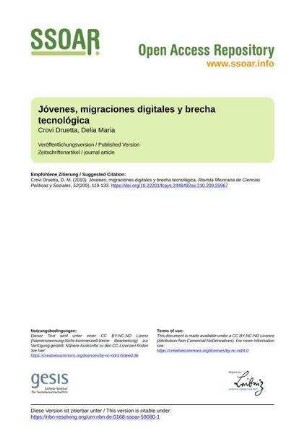 Jóvenes, migraciones digitales y brecha tecnológica
